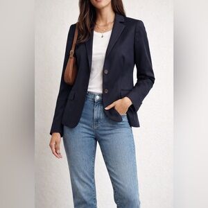 J. Crew Navy Blazer Women’s Size 2 Tailored Classic